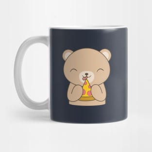 Pizza Loving Cute Bear T-Shirt Mug